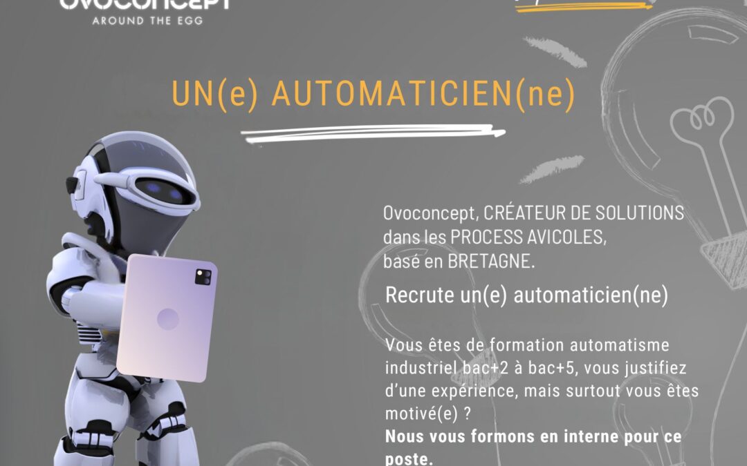 On recrute : un.e automaticien.ne