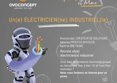 ovoconcept recrutement electricien industriel secteur avicole