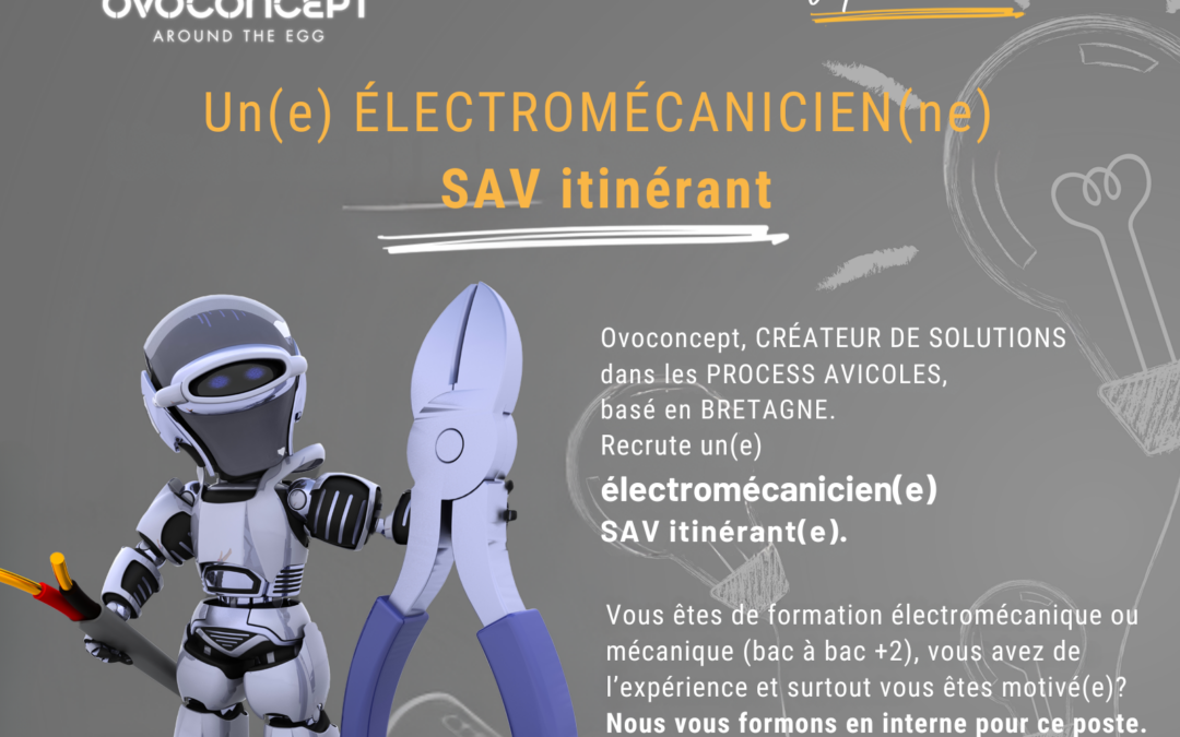 Recrutement : un.e électromécanicien.ne SAV itinérant