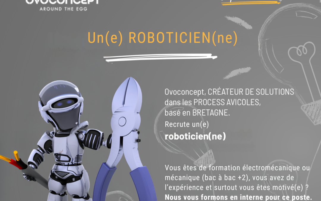 Recrutement : roboticien.ne